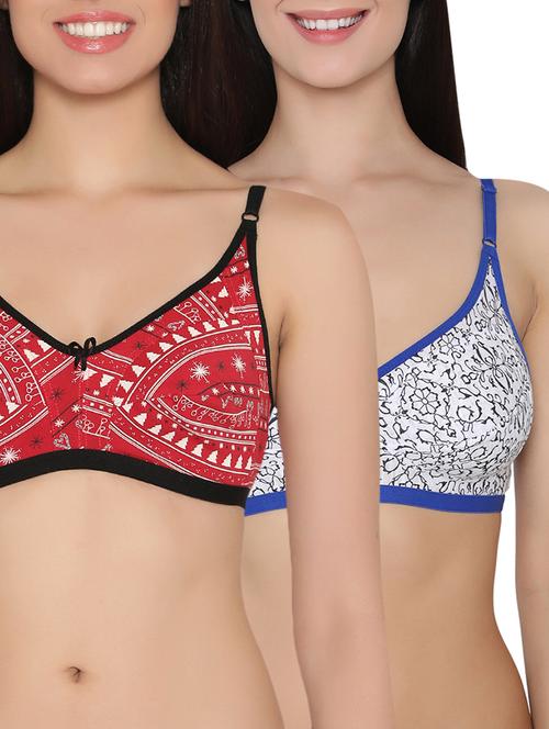 set of 2 multicolored printed bras - 15025629 - Very Small Image - 1