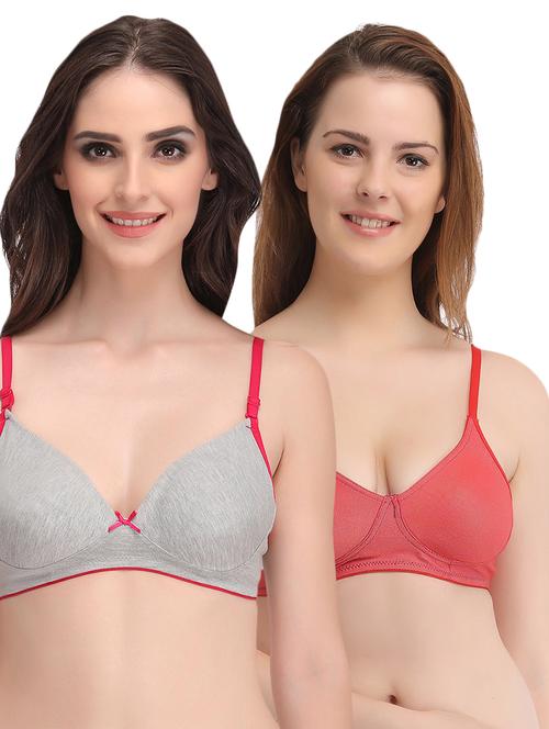 set of 2 bow patch bra - 15025681 - Very Small Image - 1