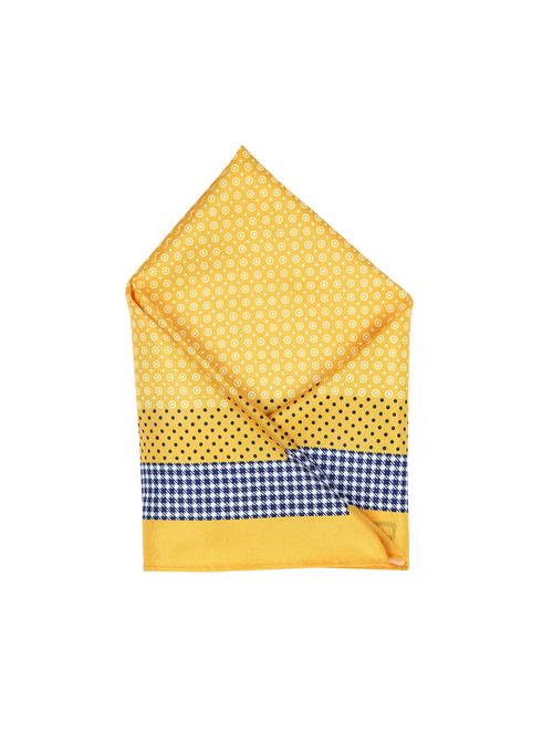 yellow polyester pocketsquare - 15026007 - Very Small Image - 1