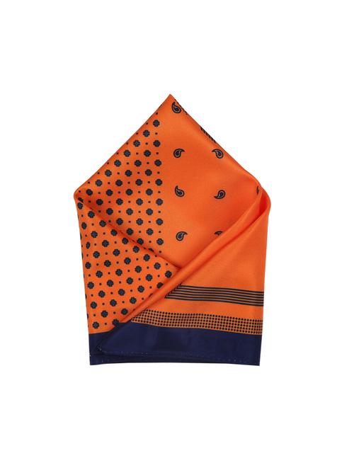 orange polyester pocketsquare - 15026009 - Very Small Image - 1