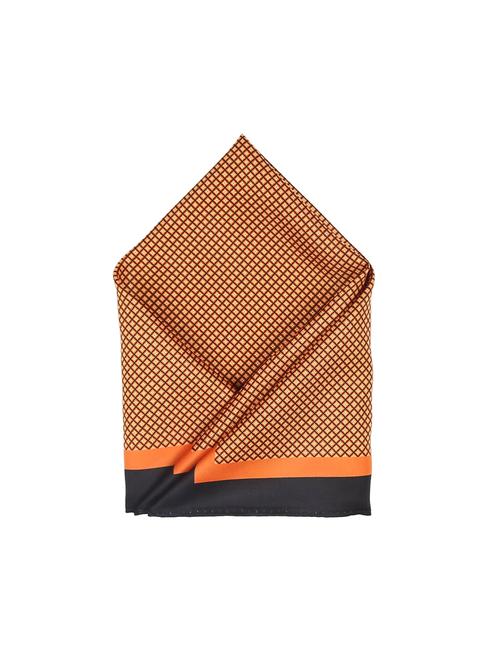orange polyester pocketsquare - 15026013 - Very Small Image - 1