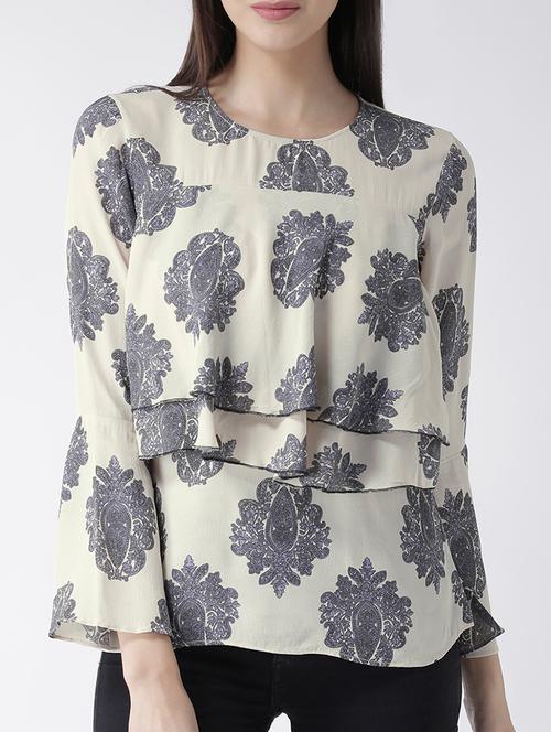flute sleeved layered top - 15026130 - Very Small Image - 1