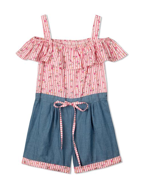 pink cotton playsuit - 15026265 - Very Small Image - 1