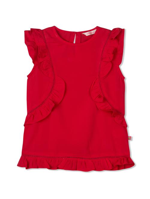 red georgette top - 15026361 - Very Small Image - 1