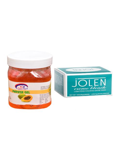 jolen creme bleach and pink root papaya gel 500ml - 15026512 - Very Small Image - 1