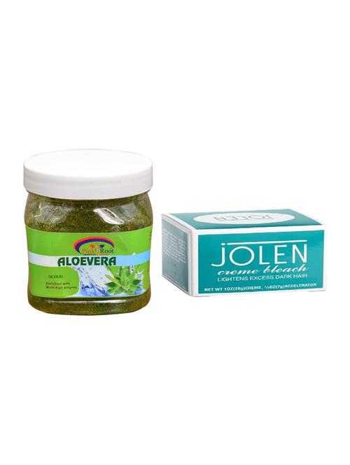 jolen creme bleach and pink root aloe vera scrub 500ml - 15026515 - Very Small Image - 1