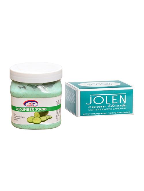 jolen creme bleach and pink root cucumber scrub 500ml - 15026519 - Very Small Image - 1