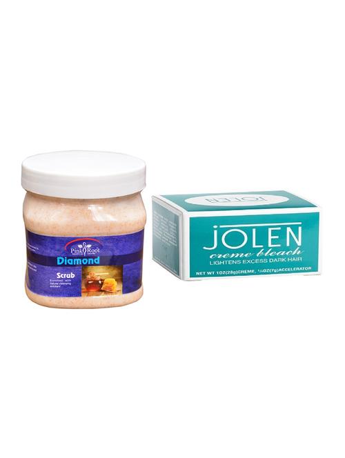 jolen creme bleach and pink root diamond scrub 500ml - 15026520 - Very Small Image - 1