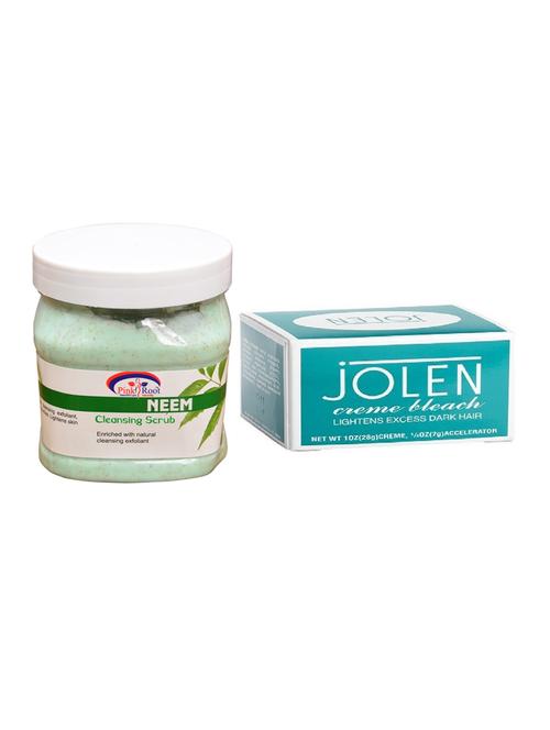 jolen creme bleach and pink root neem scrub 500ml - 15026524 - Very Small Image - 1