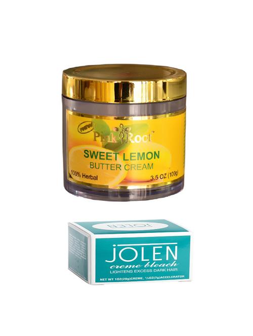 jolen creme bleach and pink root sweet lemon butter cream 100gm - 15026532 - Very Small Image - 1