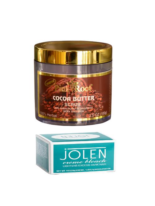 jolen creme bleach and pink root cocoa butter scrub 100gm - 15026538 - Very Small Image - 1