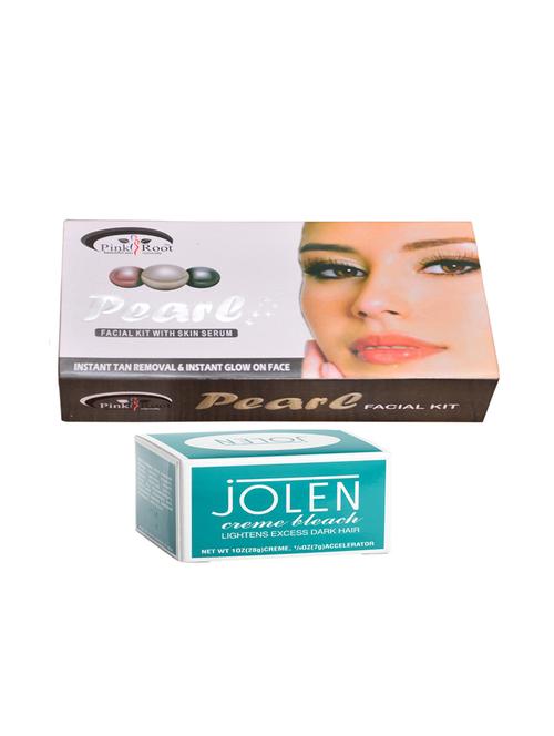 jolen creme bleach and pink root pearl facial kit 83g - 15026546 - Very Small Image - 1