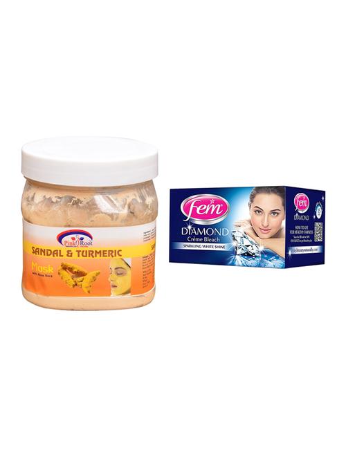 fem diamond bleach, pink root sandal & turmeric mask 500ml - 15026594 - Very Small Image - 1