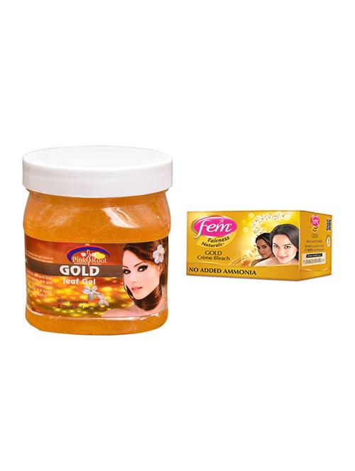 fem gold bleach, pink root gold leaf gel 500ml - 15026625 - Very Small Image - 1