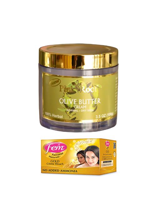 fem gold crème bleach 30g and pink root olive butter cream 100gm - 15026718 - Very Small Image - 1