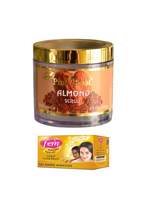 fem gold crème bleach 30g and pink root almond scrub 100gm - 15026722 - Very Small Image - 1
