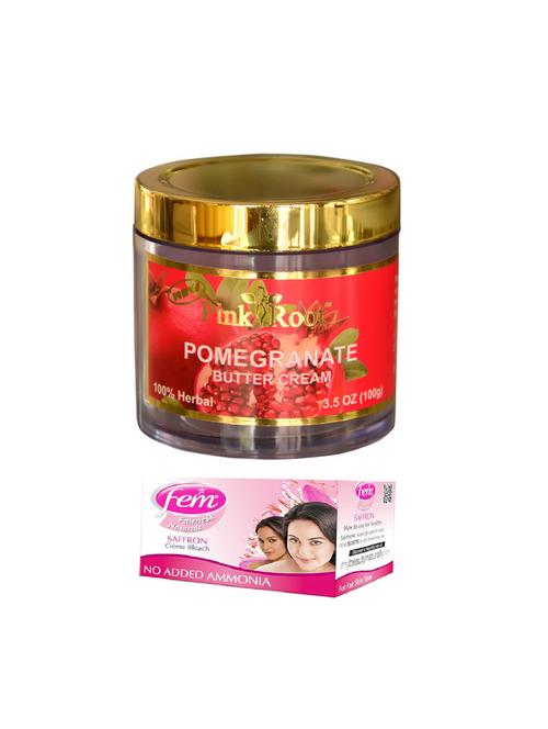 fem saffron crème bleach 30g and pink root pomegranate butter cream 100gm - 15026730 - Very Small Image - 1