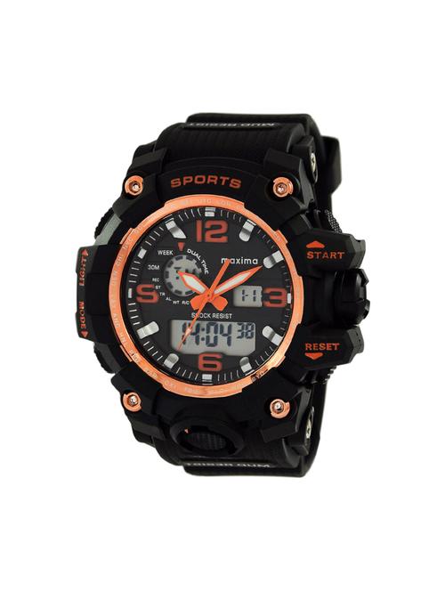 maxima black strap watch - for men - 15027851 - Very Small Image - 1