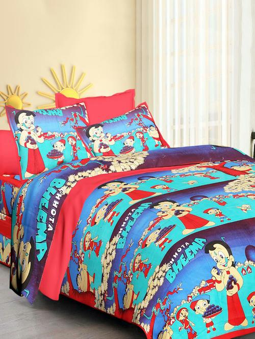cotton double bedsheet with 2 pillow covers - 15029051 - Very Small Image - 1