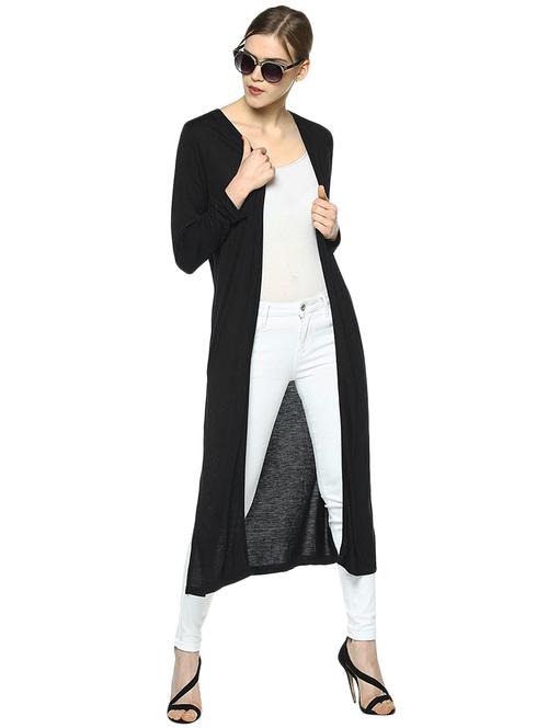black solid long shrug - 15029737 - Very Small Image - 1