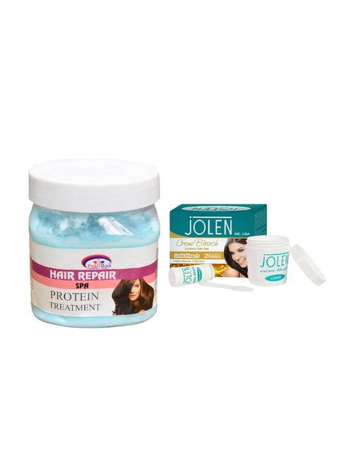 jolen gold bleach crème 18g and pink root pearl gel 500ml - 15029986 - Very Small Image - 1