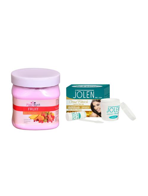 jolen gold bleach crème 18g and pink root cocoa butter cream 500ml - 15029988 - Very Small Image - 1