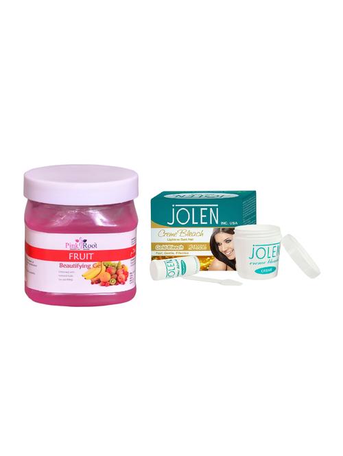 jolen gold bleach crème 18g and pink root d'olive massage cream 500ml - 15029989 - Very Small Image - 1