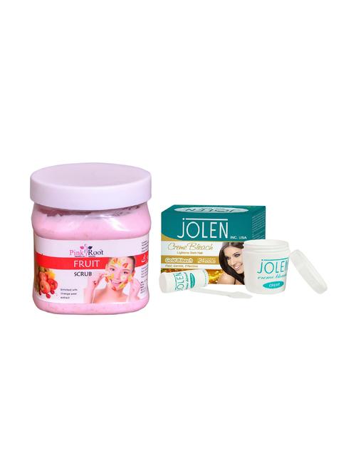 jolen gold bleach crème 18g and pink root foot spa cream 500ml - 15029990 - Very Small Image - 1