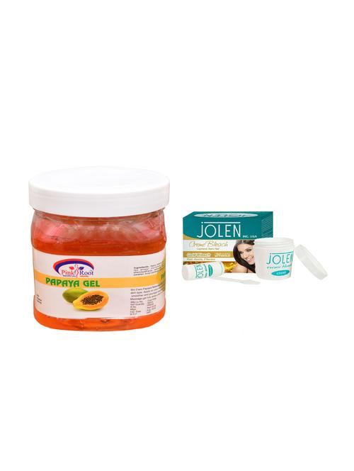jolen gold bleach crème 18g and pink root aloe vera gel 500ml - 15029993 - Very Small Image - 1