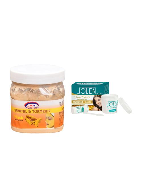 jolen gold bleach crème 18g and pink root papaya gel 500ml - 15029995 - Very Small Image - 1