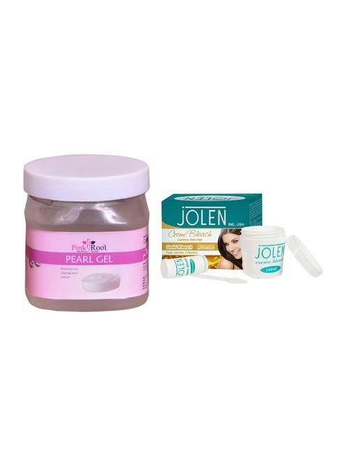 jolen gold bleach crème 18g and pink root tea tree mud mask 500ml - 15029997 - Very Small Image - 1
