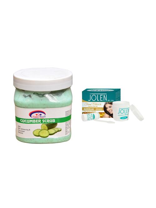 jolen gold bleach crème 18g and pink root cucumber scrub 500ml - 15030002 - Very Small Image - 1