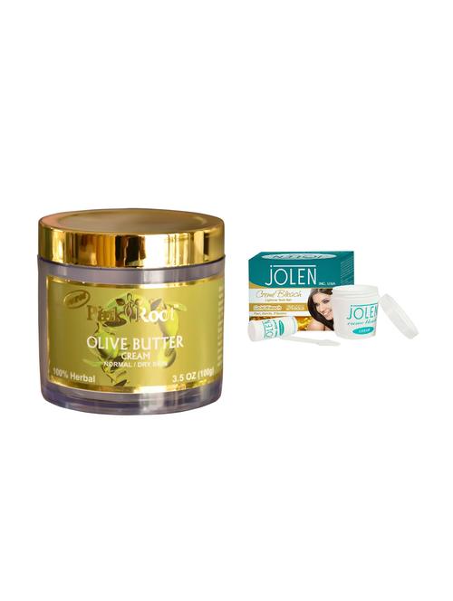 jolen gold bleach crème 18g and pink root olive butter cream 100gm - 15030016 - Very Small Image - 1