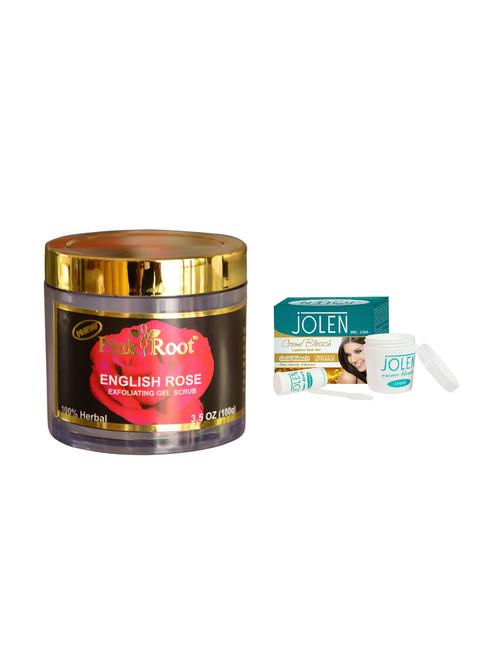 jolen gold bleach crème 18g and pink root english rose 100gm - 15030023 - Very Small Image - 1