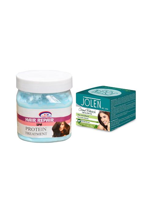 jolen aloe vera bleach crème 18g and pink root pearl gel 500ml - 15030034 - Very Small Image - 1