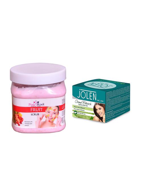 jolen aloe vera bleach crème 18g and pink root foot spa cream 500ml - 15030038 - Very Small Image - 1