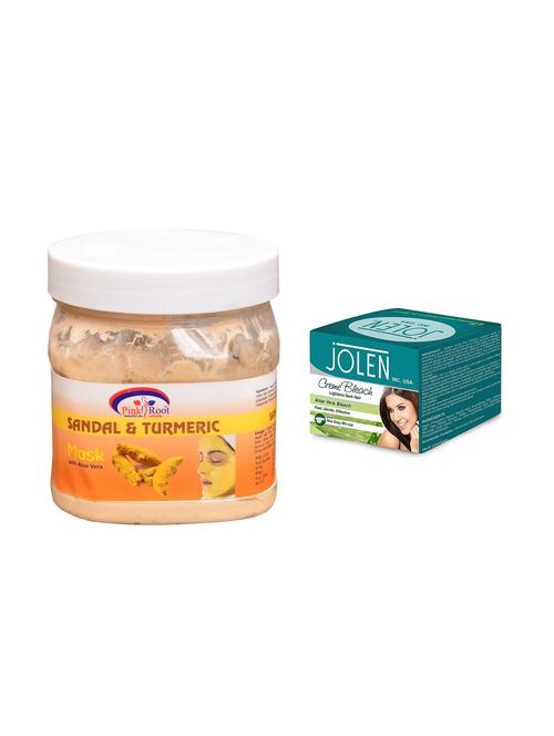 jolen aloe vera bleach crème 18g and pink root papaya gel 500ml - 15030043 - Very Small Image - 1