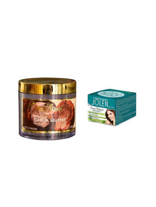 jolen aloe vera bleach crème 18g and pink root pomegranate butter cream 100gm - 15030065 - Very Small Image - 1