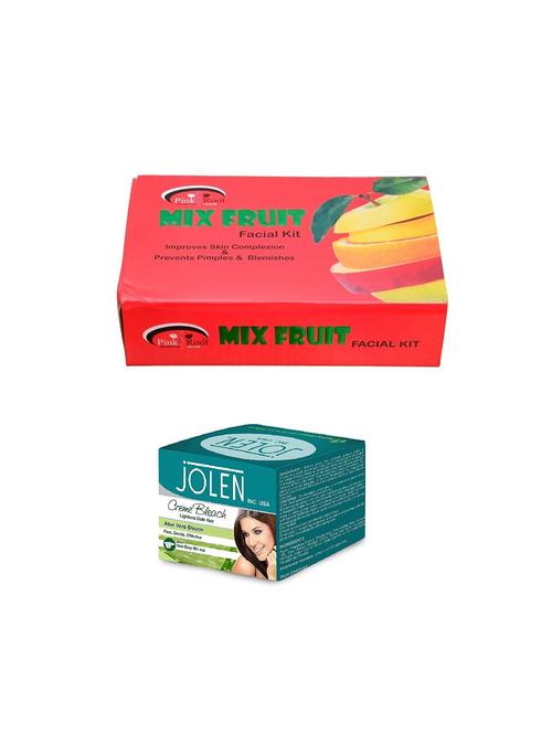jolen aloe vera bleach crème 18g and pink root gold facial kit gm - 15030075 - Very Small Image - 1