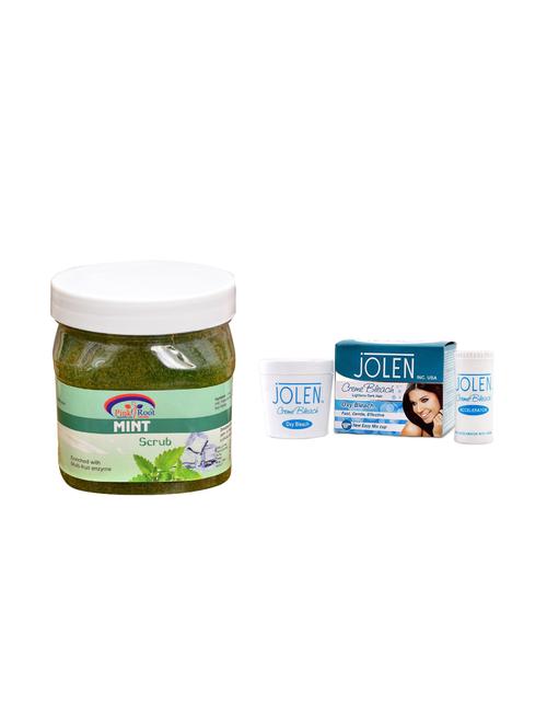 jolen oxy bleach crème 35g and pink root mint scrub 500ml - 15030102 - Very Small Image - 1