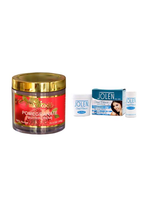 jolen oxy bleach crème 35g and pink root pomegranate butter cream 100gm - 15030113 - Very Small Image - 1