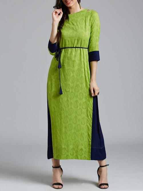 green paisley printed maxi dress - 15030268 - Very Small Image - 1