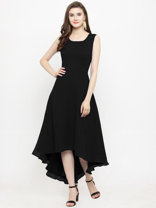 sound neck high low dress - 15031072 - Very Small Image - 1