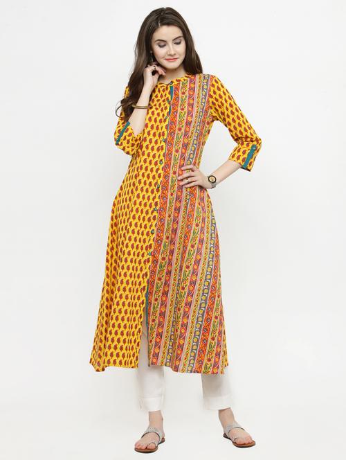 buttoned down placket kurta with pant set - 15031175 - Very Small Image - 1