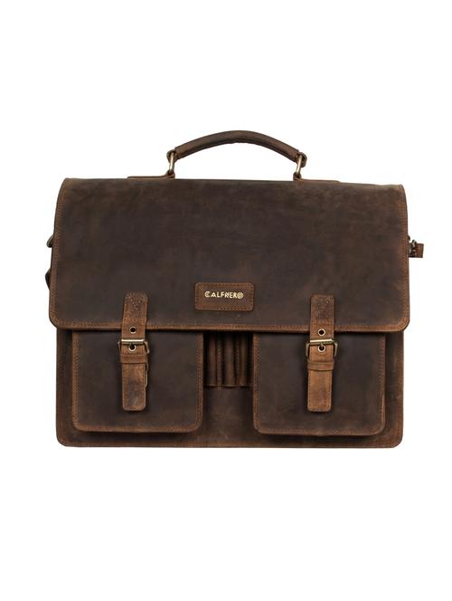 khaki leather messengerbag - 15031835 - Very Small Image - 1