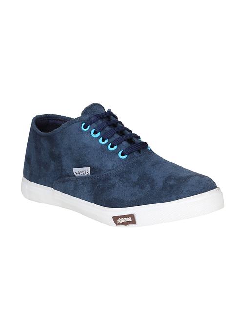 navy suede lace up sneaker - 15032236 - Very Small Image - 1