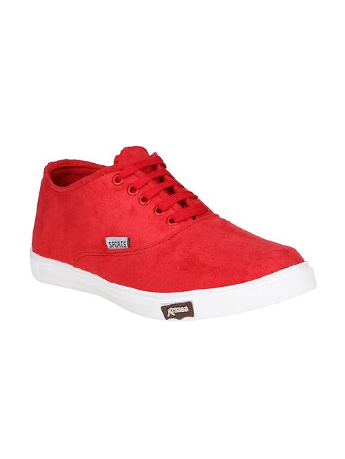 red suede lace up sneaker - 15032238 - Very Small Image - 1