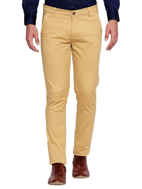 beige cotton flat front formal trouser - 15032630 - Very Small Image - 1