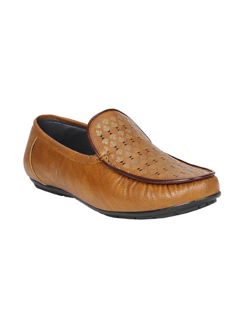 tan leatherette slip on loafer - 15033431 - Very Small Image - 1