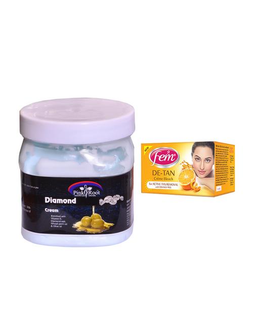 fem de-tan cr?me bleach and pink root diamond cream 500ml - 15033472 - Very Small Image - 1